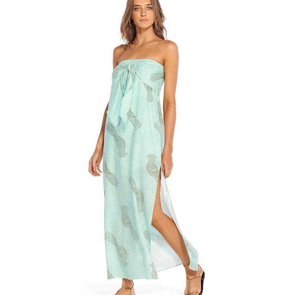 VIX Paula Hermanny Mint Green Maxi Dress. Size L. NWT